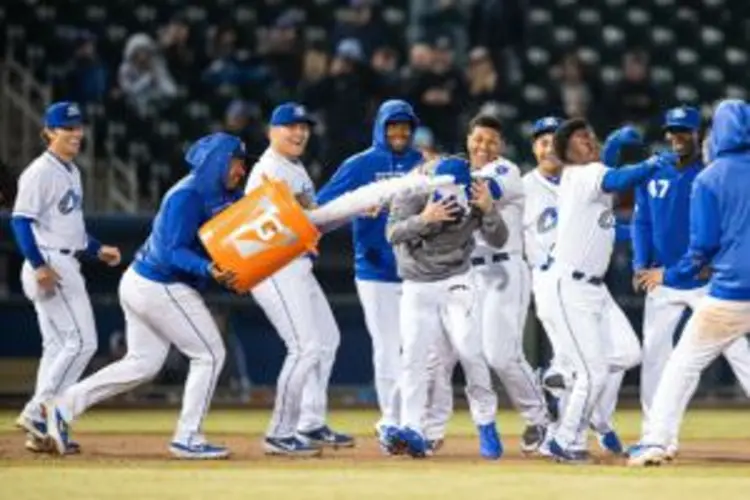 Storm Chasers defeat the Kansas City Royals with a walk-off sacrifice fly by D.J. Burt