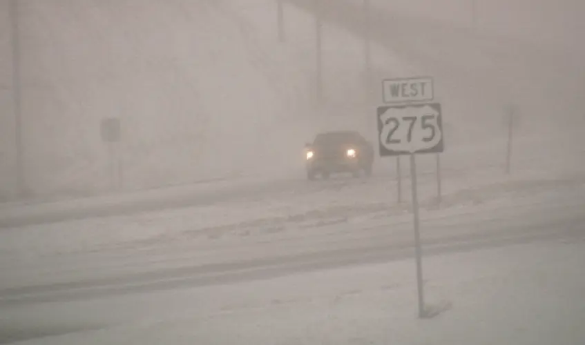 Whiteout Conditions in Northeast Nebraska