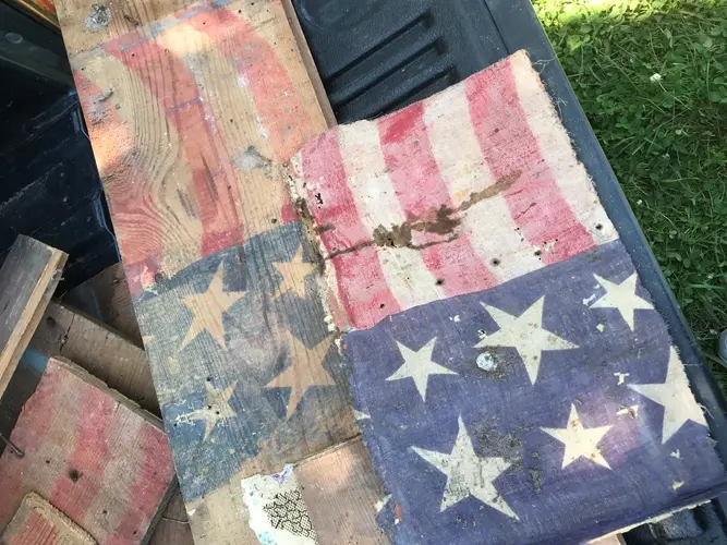 Flood recovery makes for patriotic discovery