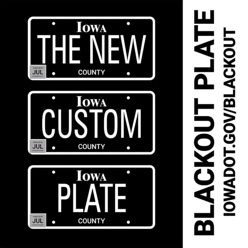 'So cool!' Iowa offers new 'blackout' license plates to positive reviews