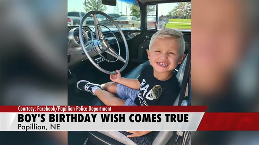 Boys birthday wish comes true