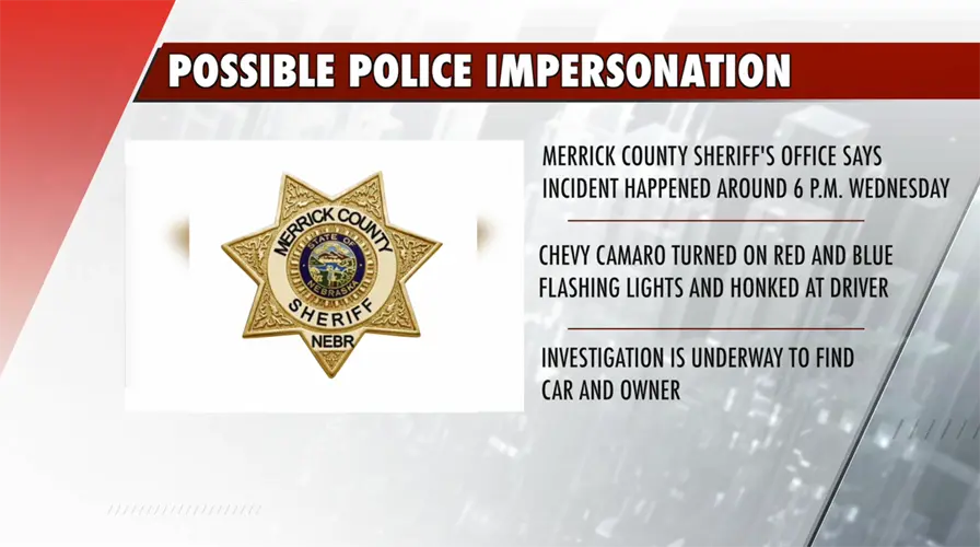 Merrick County Sheriff Warns of Possible Police Impersonation