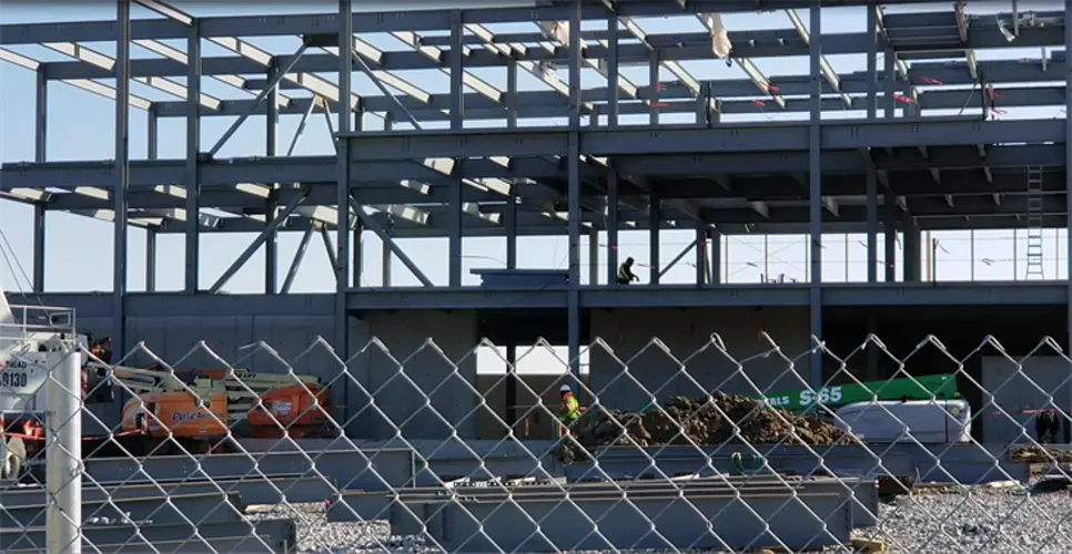 Steel Skeleton Being Erected For New SCC Classroom Building