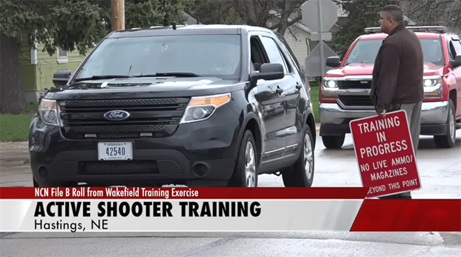Emergency responders practice active shooter drill