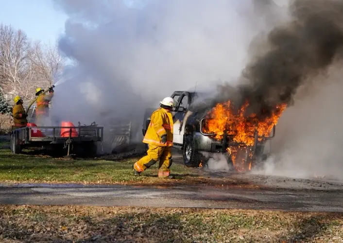 Crews Fight Stanton Garage Fire