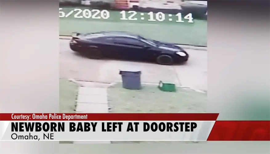 Police: Woman left newborn boy in bag on Omaha doorstep