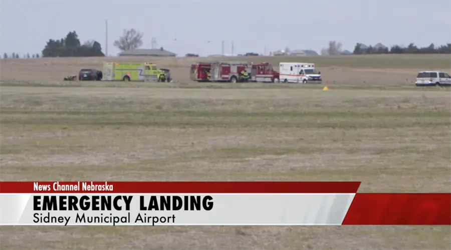 Pilot uninjured after emergency landing at Sidney Airport