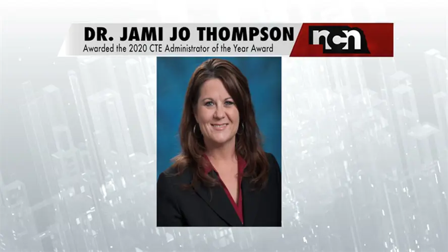Dr. Jami Jo Thompson is awarded the 2020 CTE Administrator of the Year
Award