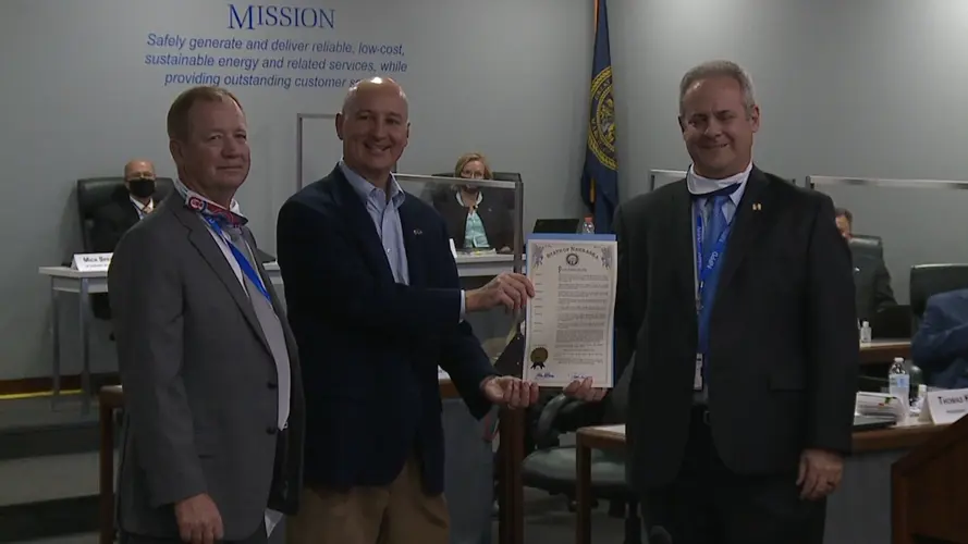 Ricketts recognizes NPPD in proclamation for company's 50 years of service