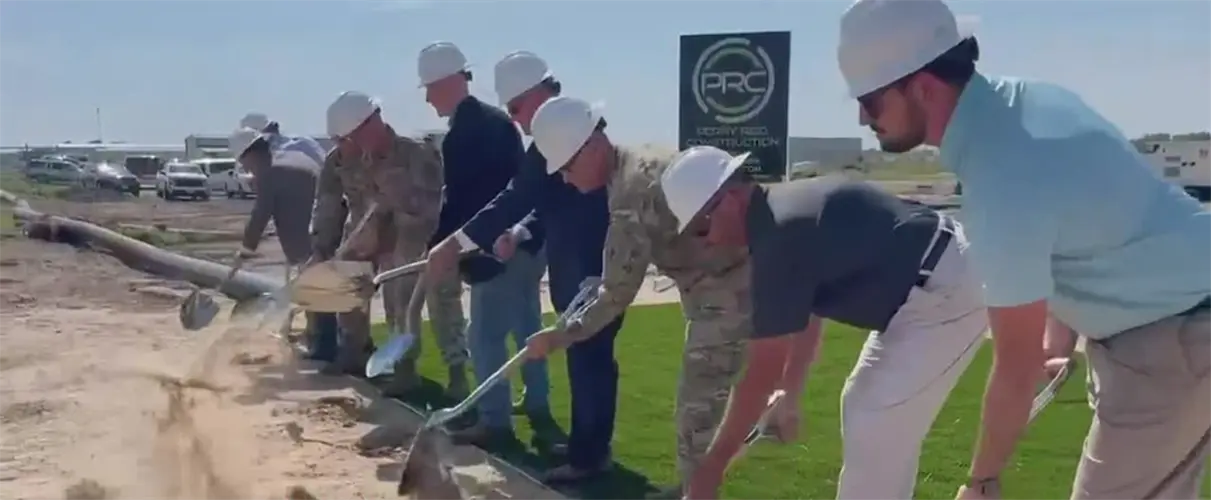 Breaking ground for the Nebraska National Guard in North Platte