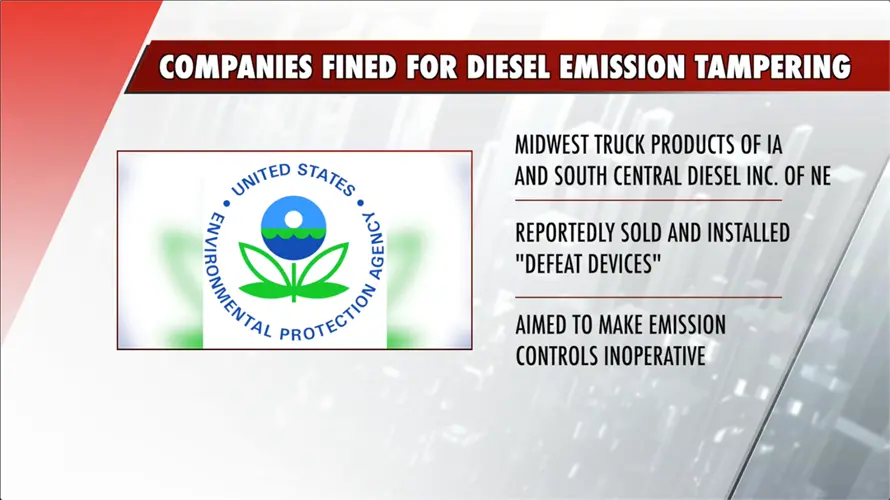 Two companies fined for diesel emission tampering