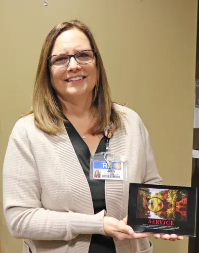 Jodi Kosiba receives Columbus Community Hospital’s Service Over Self award