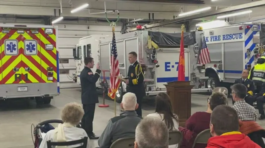 Norfolk Fire Division honors newest lieutenant with badge pinning ceremony