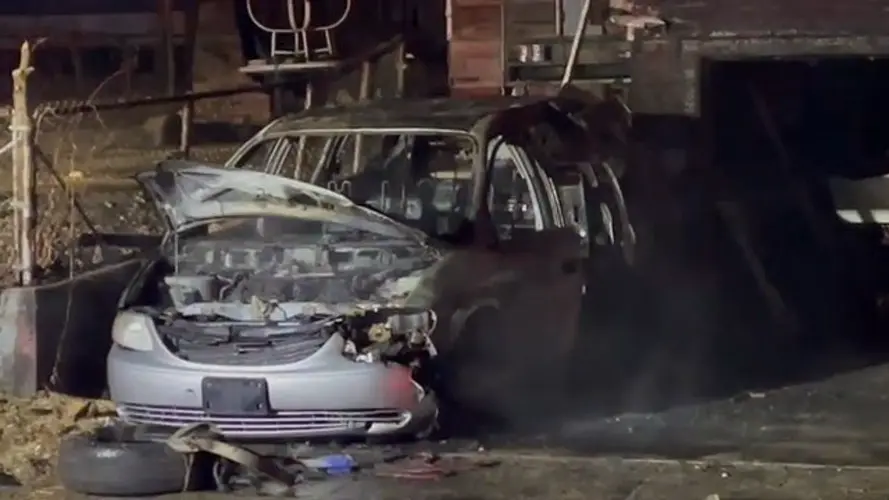 Garage, car damaged in Omaha fire