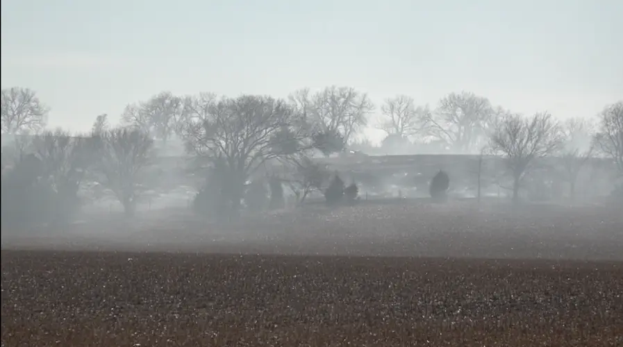 Firefighters battle fire in field north of Hadar