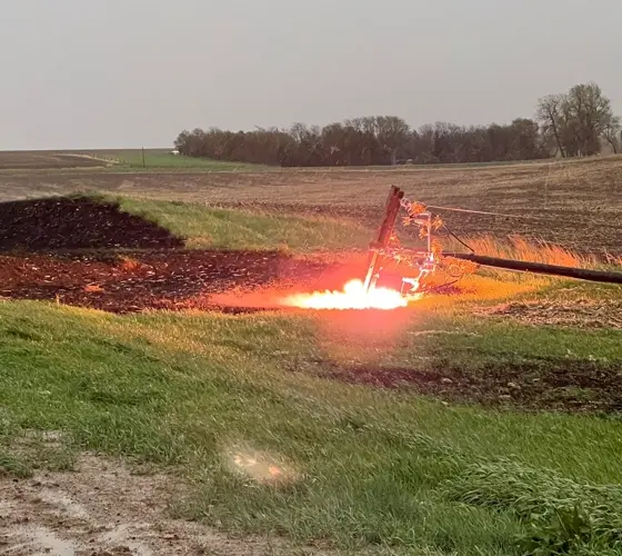 Cedar County paging tower toppled; Coleridge firefighters activated via text