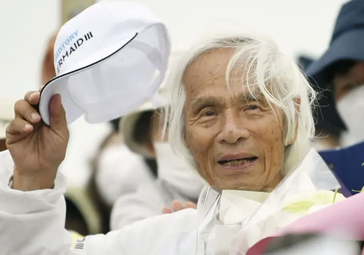 Japanese man, 83, ready for more after crossing Pacific solo