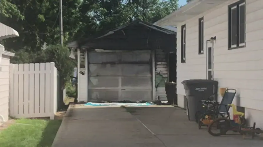 Garage catches fire in Norfolk
