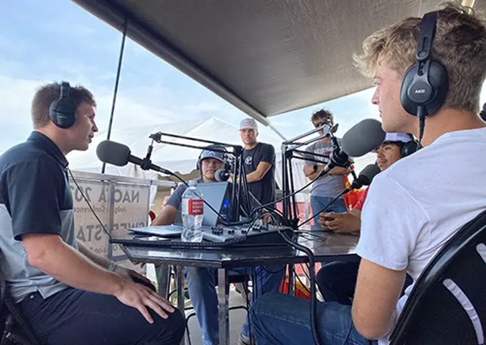Northeast media arts students work and cover Husker Harvest Days
