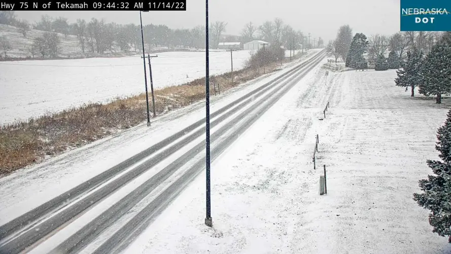 Snow has made it to northeast Nebraska
