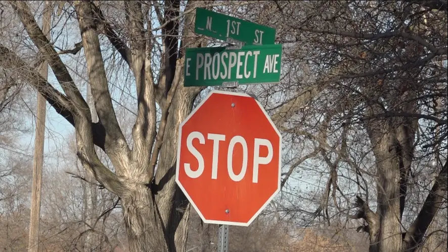 Temporary stop signs and no parking zone in Norfolk