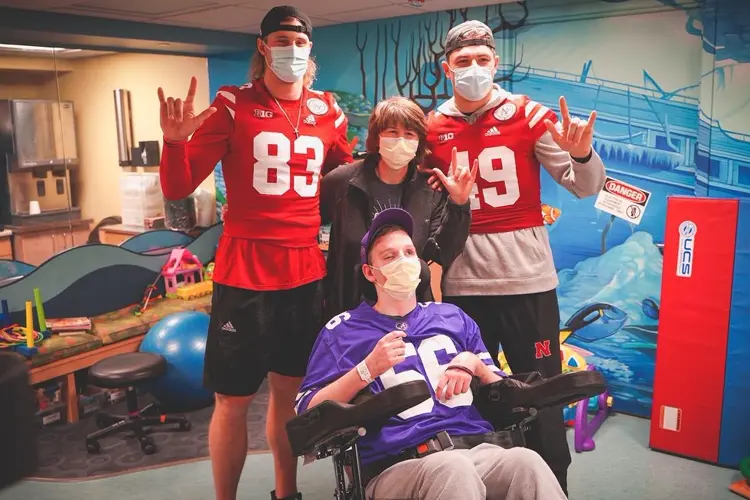 Huskers visit pediatric patients Wednesday