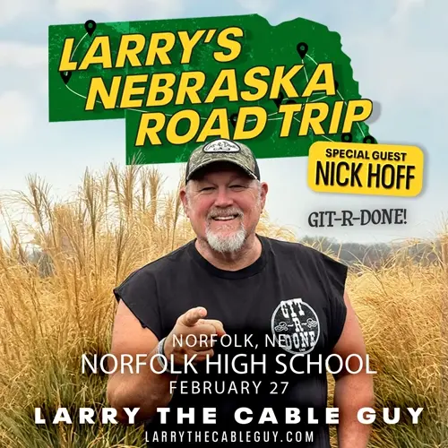 Larry the Cable Guy to take comedy road trip across Nebraska