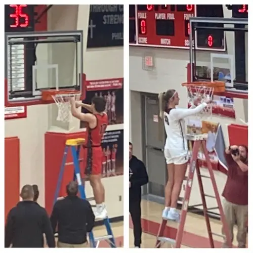 Lady Warriors and Cardinal Boys Cut Down Nets