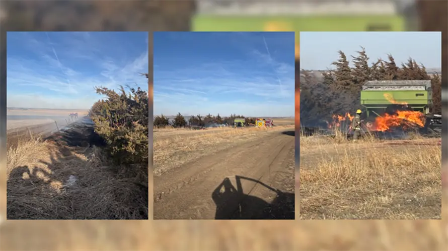 Hale bale fire near Madison contained by fire department Thursday afternoon