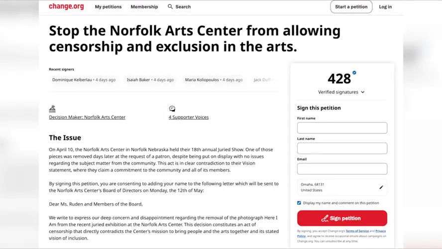 Norfolk Arts Center faces backlash over removed artwork, responds to censorship claims