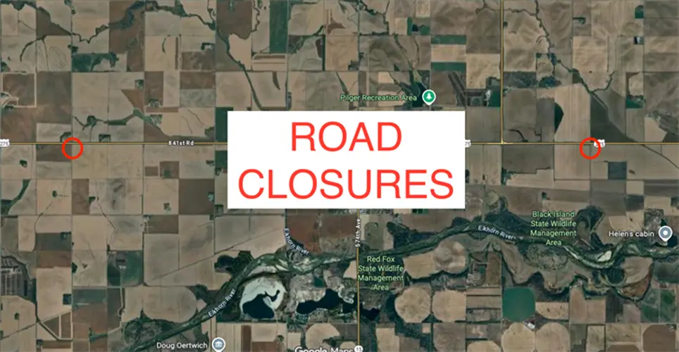 Road closures on Stanton and Cuming county roads