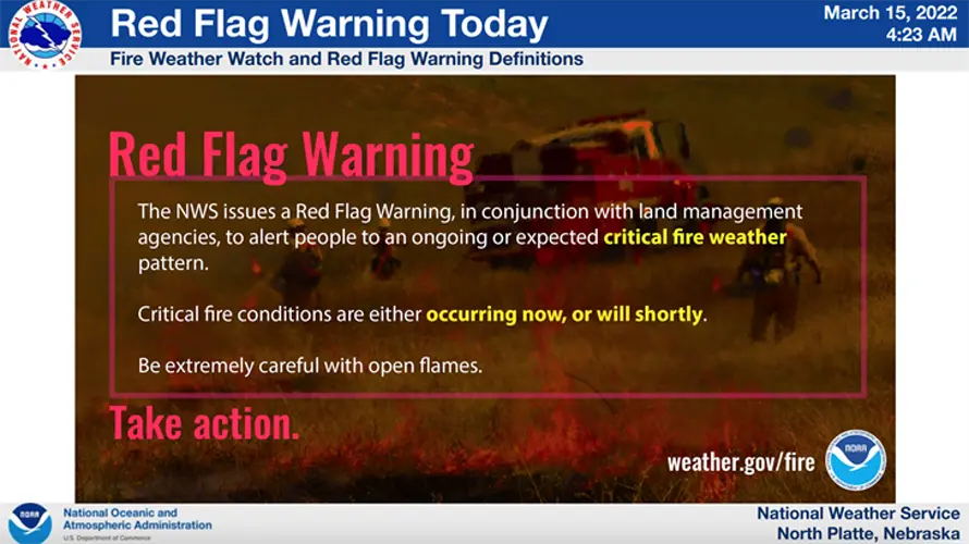 NWS: Critical fire weather conditions likely Tuesday afternoon