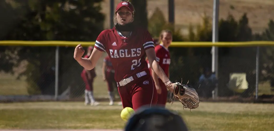 Eagles split with Orediggers on Senior Day