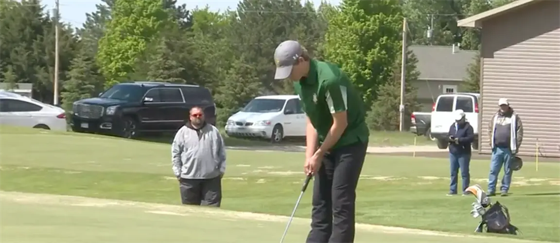 Kimball's Kyler Lusche finishes in top 15 at state golf