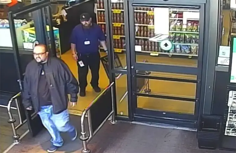 Theft suspect caught on camera