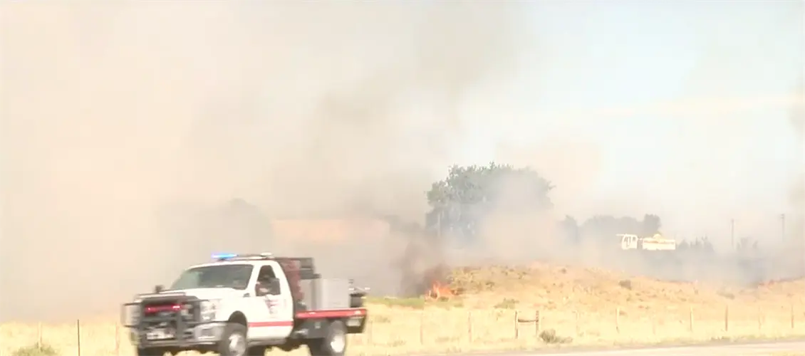 Fire departments respond to grass fire in Scotts Bluff County
