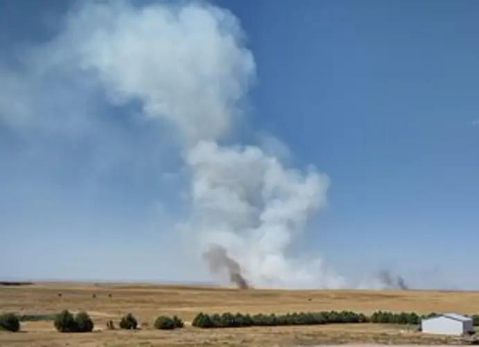 Fire burns 142 acres near Nebraska, South Dakota state line