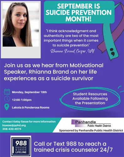 CSC provides education for Suicide Prevention Awareness Month