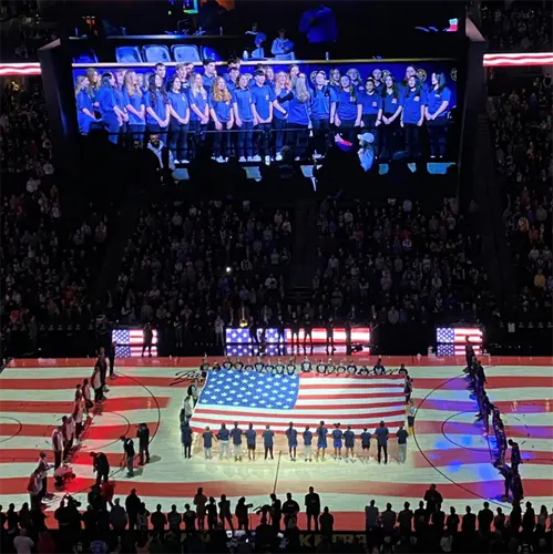 Bayard students open for Denver Nuggets