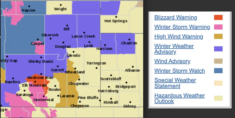 Winter Weather Advisory issued for Chadron area
