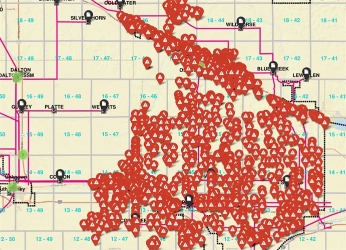 Wheat Belt Public Power reports widespread outages