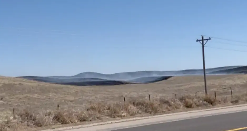 Grass fire south of North Platte
