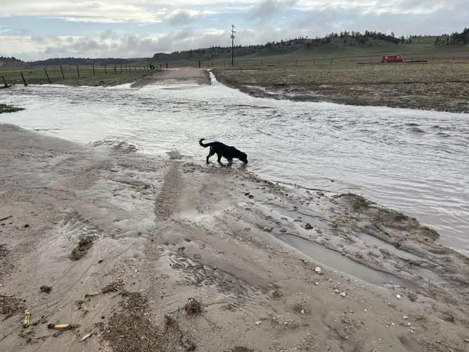 Flooding complicates travel as the rain subsides in western Nebraska