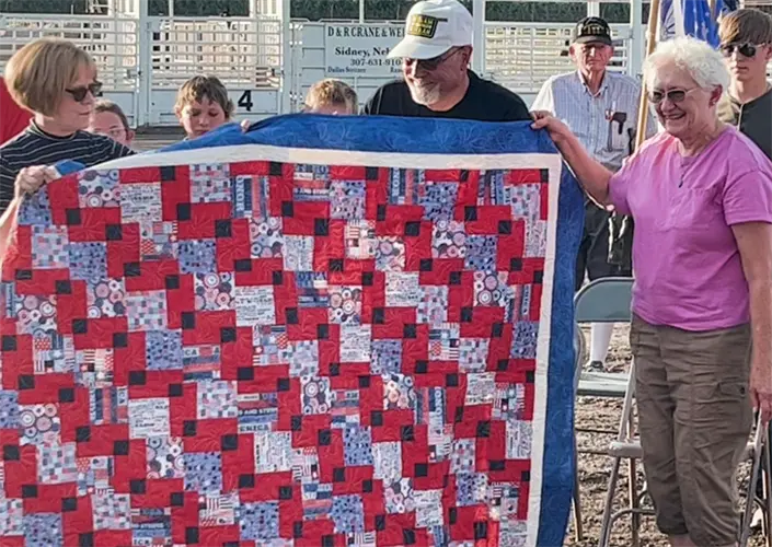Military Appreciation Day includes flag retirement, Quilt of Valor presentation