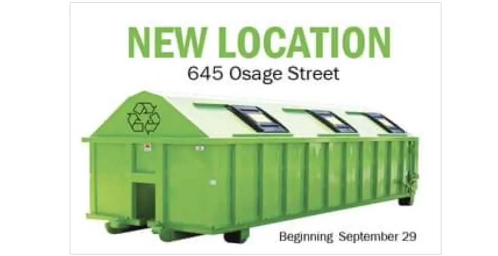 City moving recycling containers