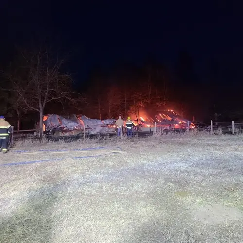 Fire destroys bunkhouse south of Rushville