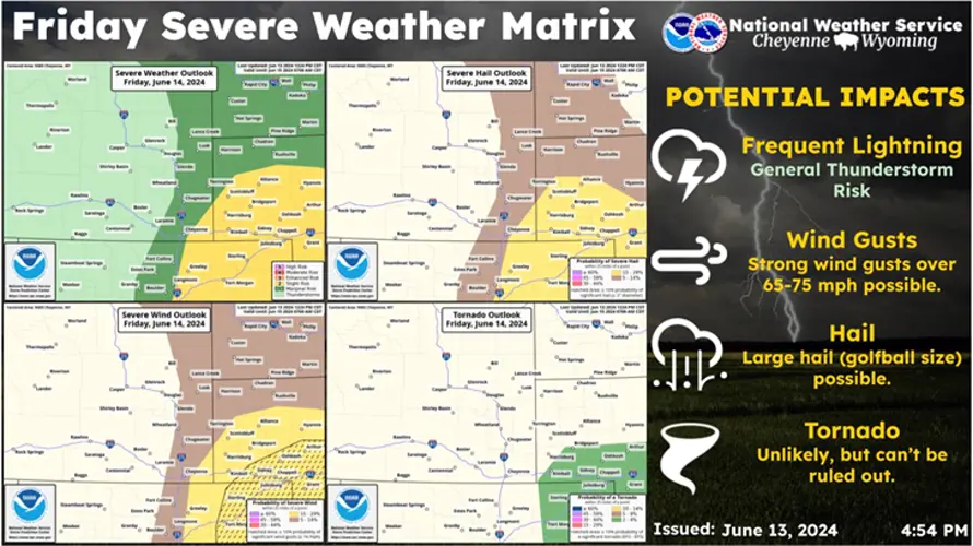 Strong thunderstorms possible today