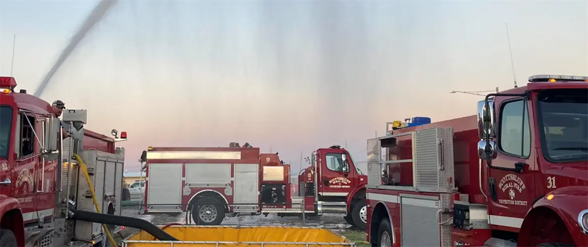 Scottsbluff Rural Fire responds to a report of grass fire