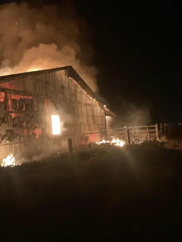 Structure fire destroys shop building in Scotts Bluff County