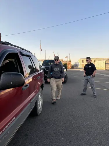 Law Enforcement Cadets conduct traffic stop training